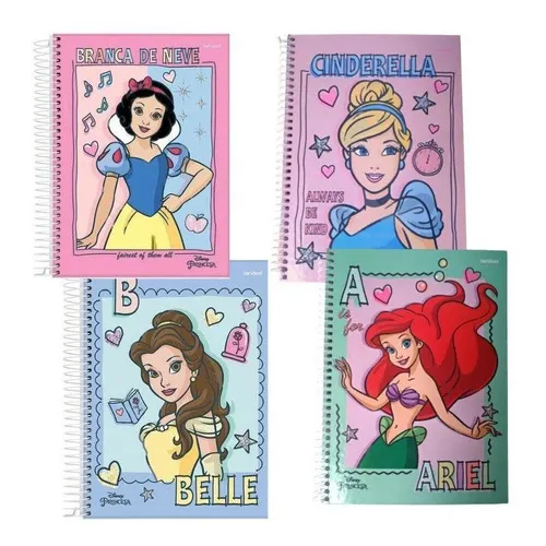 Caderno 1 Materia Princesas Espiral 80 Fls Foto 1