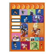 Caderno 10 Matérias Dragon Ball Goku Super Saiyajin Escolar Foto mini 3
