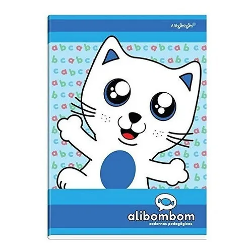 Caderno Brochrão 80 Fls Alibombom Capa Dura S/ Pauta Kit 5 Foto 1