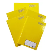 Caderno Brochura 1/4 Jandaia Stiff 96 Folhas Amarelo 5 Un Foto mini 1