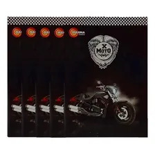 Caderno Brochura Capa Dura - 96 Folhas X-moto C/5 Unidades Foto mini 2
