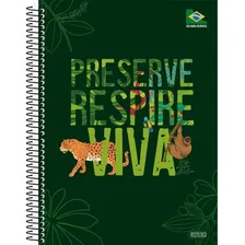 Caderno Capa Dura Univ 1 Matéria 80 Fls Sos Mata Atlântica Foto mini 3