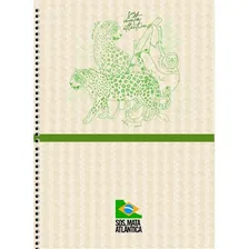 Caderno Capa Dura Univ 1 Matéria 80 Fls Sos Mata Atlântica Foto mini 2