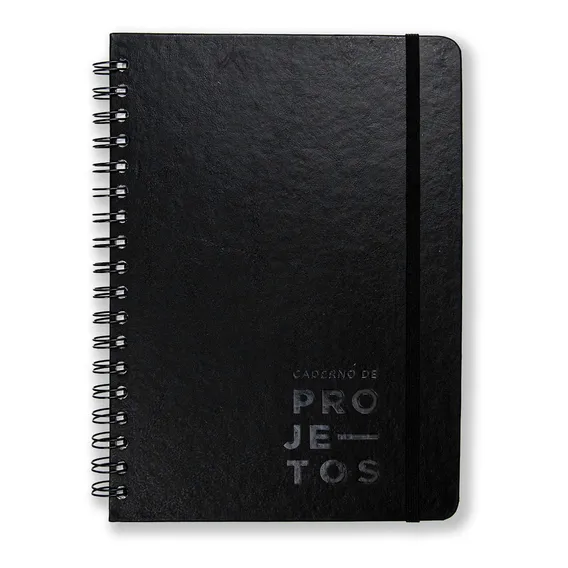Caderno Cicero Projetos Classica Espiral 17x24 Preto Foto 1