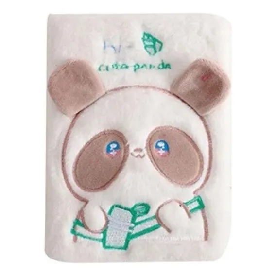 Caderno Com Capa Em PelĂșcia Fofo Kawaii Premium 96 Folhas Foto 1