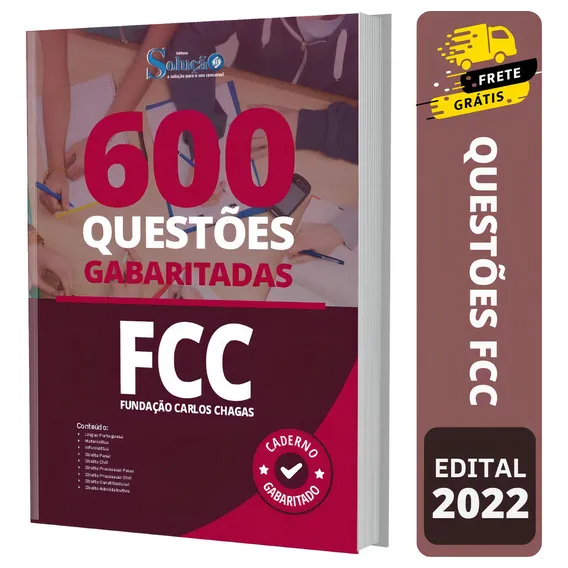 Caderno De Questões Banca Fcc - Fundação Carlos Chagas Foto 1