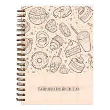 Caderno De Receitas Doces Sobremesa Nude 18x25cm Foto  mini 1