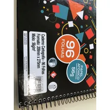 Caderno Desenho 96 Folhas Cartografia Papelaria Escolar Cor Caderno desenho cartografia deitado Foto mini  3