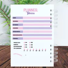 Caderno Planner Fitness A5 Feminino Permanente Planejamento Foto mini  3