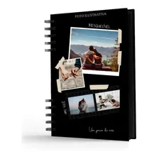 Caderno Scrapbook - Livro Assinatura Folhas Pretas - Eu & Vc Foto mini  3