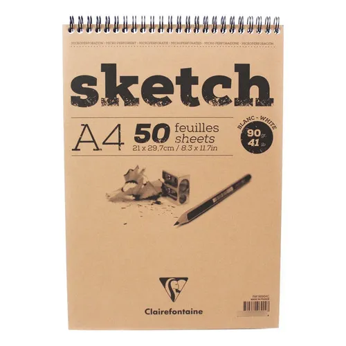 Caderno Sketchbook 90g/m² A4 Clairefontaine Foto 1