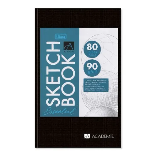 Caderno Sketchbook Academie Costurado 80fls Tilibra Foto 1