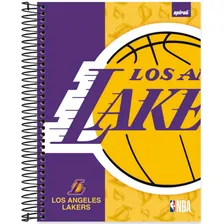 Caderno Times 10 Matérias Nba 160 Fls Capa Dura Lakers Cor Amarelo Foto mini 1