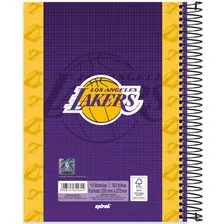 Caderno Times 10 Matérias Nba 160 Fls Capa Dura Lakers Cor Amarelo Foto mini 4