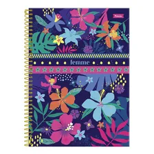 Caderno Univ 10 Matérias 160fls Femme Roxo Foroni Foto  mini 1