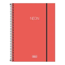 Caderno Univ 10x1 Neon Laranja 160 Fls Tilibra Foto mini 1