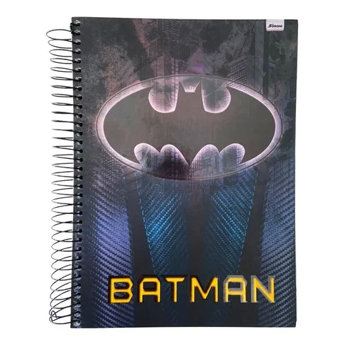 Caderno Universitário Escolar Batman 10x1 200 Fls Foroni Foto 1