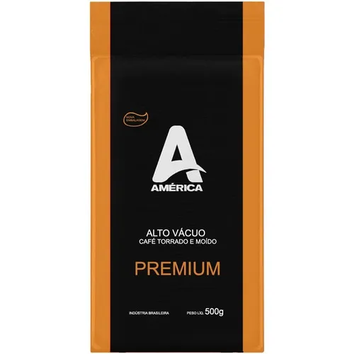 CafĂ© AmĂ©rica Premium Alto Vácuo Torrado E MoĂdo 500 Gramas Foto 1