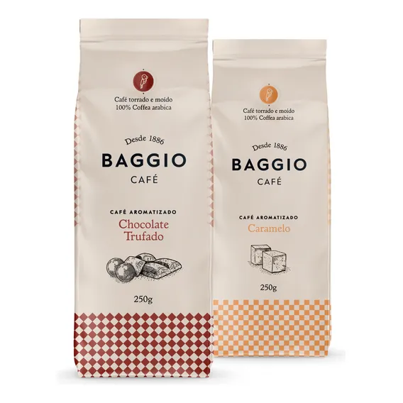 Café Aromatizado, Café Em Pó Baggio, 2 Pacotes, 500g Foto 1