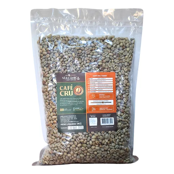 Café Especial Moca Verde Cru 100% Arábica - Vulcânica 1kg Foto 1