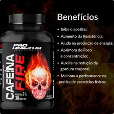 Cafeína 420mg Fire Tabletes - 5x Potes 30 Unid - Pro Healthy Sabor Sem Sabor Foto mini 4