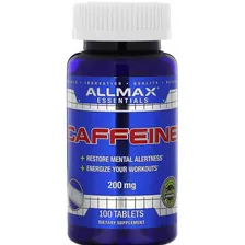 Cafeína Em Cápsula Allmax Caffeine 200mg 100 Tabs Importado Foto  mini 1