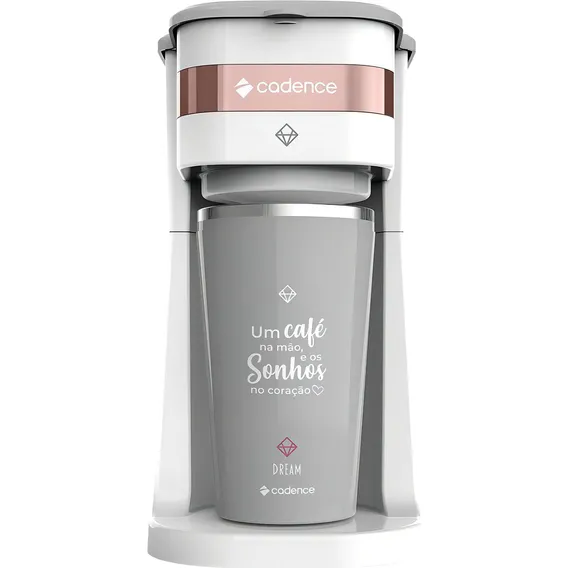 Cafeteira Cadence Rose Gold Com Copo Termico Caf206 127v Foto 1