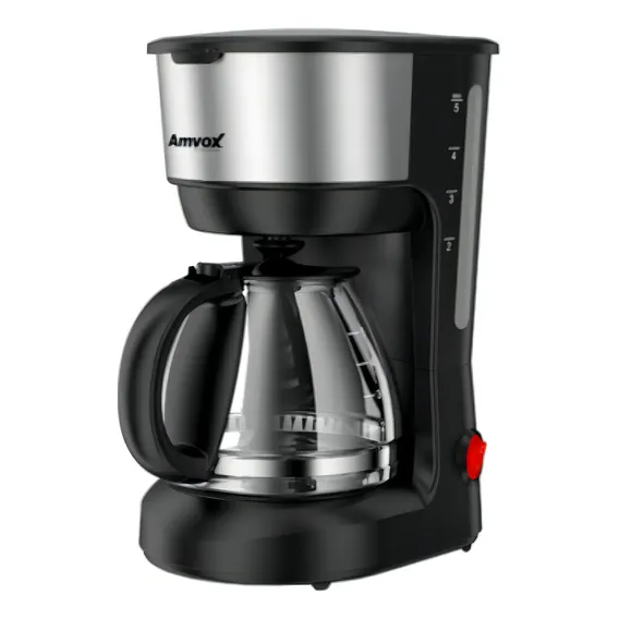 Cafeteira Elétrica 18 Xícaras Café Nova com Colher Dosadora Amvox Acf 227 Preta Inox Voltagem 110V Foto 1