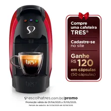 Cafeteira Espresso Luna Vermelha 127V - TRES 3 Corações Foto mini 1