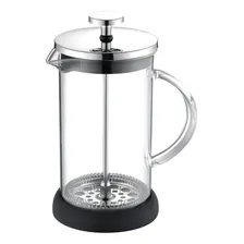 Cafeteira Francesa 600ml French Press Vidro Inox Cremeira Cor Preto Foto mini 2
