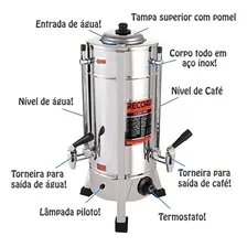 Cafeteira Maquina De Cafe Profissional Inox 2 Litros Record 220V Foto mini  2