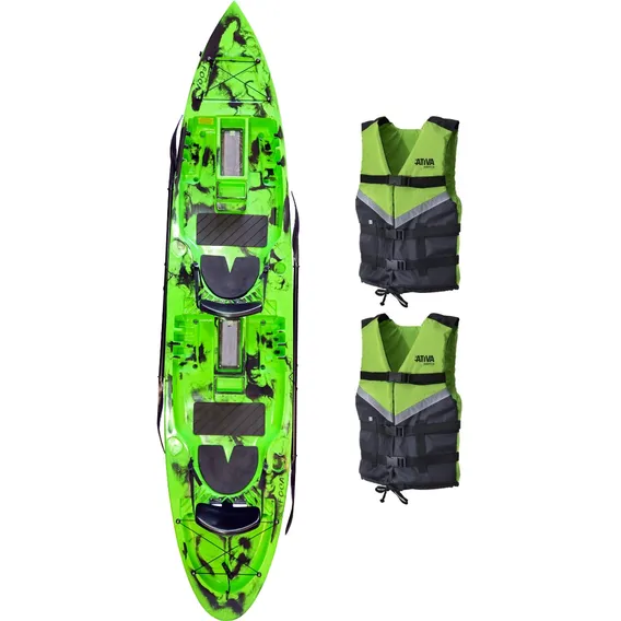 Caiaque New Foca Standard Com 2 Coletes - Caiaker Cor Verde Foto 1