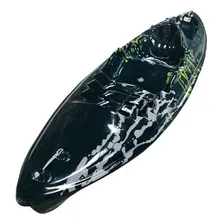 Caiaque P1 Modelo Pesca Camuflado Com Remo E Suporte De Vara Cor Preto Verde Branco Foto mini  2