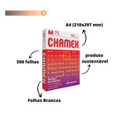 Caixa 10 Pacotes Resmas Papel A4 Sulfite Chamex 5000 Folhas Cor Branco Foto mini 2