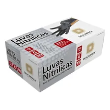 Caixa 100 Un Luva Nitrilíca Tam G Preta Sem Pó Descarpack Foto mini 1