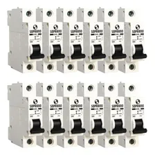 Caixa 12 Disjuntor Monofásico Din 70a Soprano Curva C Foto  mini 1