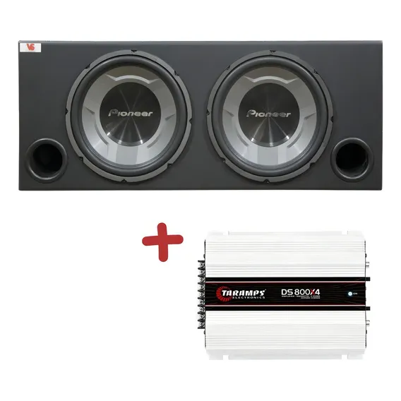 Caixa 12 Polegadas 2 Pioneer Ts-w3060br + M贸dulos Taramps Foto 1