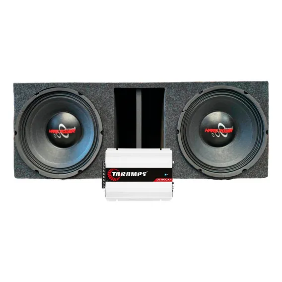 Caixa 2 Alto Falante Hp750 Hard Power 750w + Ds800x4 Taramps Foto 1