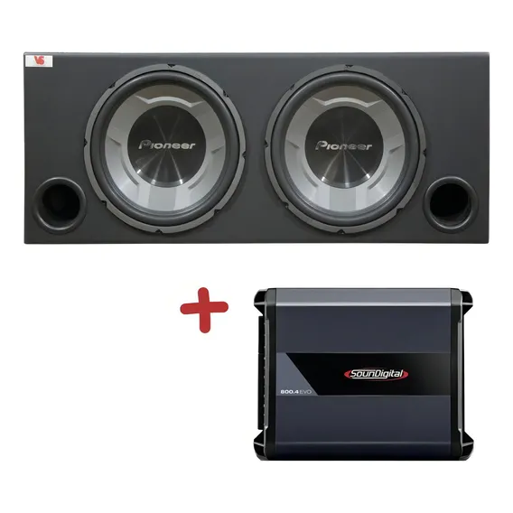 Caixa 2 Sub Pioneer 3060br + Modulo Soundigital Digital Foto 1