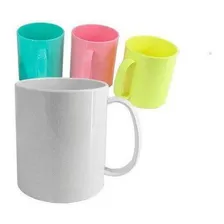 Caixa 20 Caneca Cilíndrica Polímero Sublimação Branca Foto mini 4