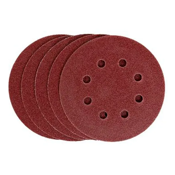 Caixa 5 Pcs Disco Lixa C/ Velcro 5 #100 8 Furos Mtx 738059 Foto 1
