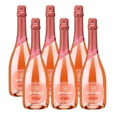 Caixa 6 Espumante Aurora Moscatel Suave Rose Vinho 750ml Foto  mini 1