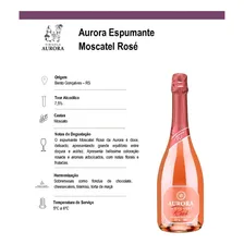 Caixa 6 Espumante Aurora Moscatel Suave Rose Vinho 750ml Foto mini 4