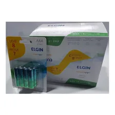 Caixa 80 Pilhas Alcalina Aaa Palito Cartela 8pilhas Elgin Foto mini 1