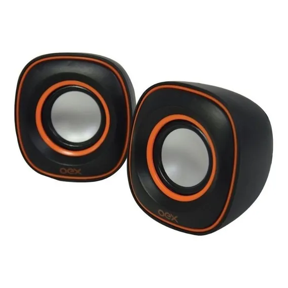 Caixa Acustica Para Computador Speaker Round 8w Usb/p2 Pt/lj Foto 1