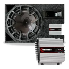 Caixa Amplificada 370w Subwoofer 12 Bravox + M贸dulo Taramps Foto mini 1