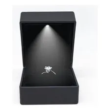 Caixa Anel Led Iluminado Aliança Noivado Presente Casamento Foto mini 3