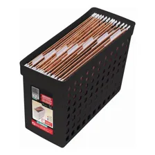 Caixa Arquivo M贸vel Preto Para Pastas Suspensas Ordene Foto mini 1
