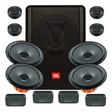 Caixa Ativa Amplificada Subwoofer Jbl Sw8a-ms 200W 2x100W + 04 Altos Falantes Hertz Dsk165 160W cada Par Kit Duas Vias 4 Ohms Foto  mini 1