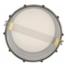 Caixa Bateria Ludwig Universal Brass Black Magic 14x8 Aro Foto mini 2